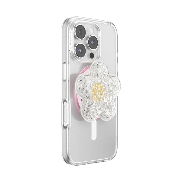 PopSockets Phone Grip for MagSafe, Magnetic Holder- Squishy Pink Daisy | Removable, For Kindle / Android / iPhone, With Magnet, Squishy, Jelly, Flower, Floral