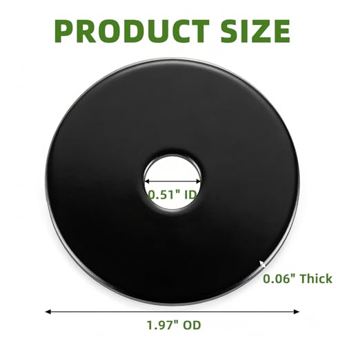 1/2" x 2" (20 PCS) Black 304 Stainless Steel Fender Washers 1/2" x 2"