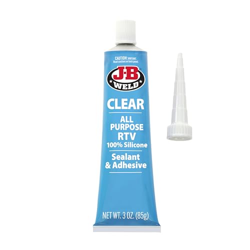 J-B Weld 31310 Clear All-Purpose RTV Silicone Sealant and Adhesive - 3 oz. - 2-Pack 3OZ 2 Pack