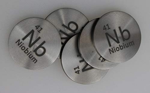 Niobium (Nb) 24.26mm Metal Disc 99.95% Pure for Collection or Experiments