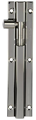 SSISKCON 10mm x 6 Inch Stainless Steel Barrel Bolt Sliding Door Latch, Heavy Duty Slide Lock, Mirror Polished, Safety Purpose 6 inch Mirror Polished
