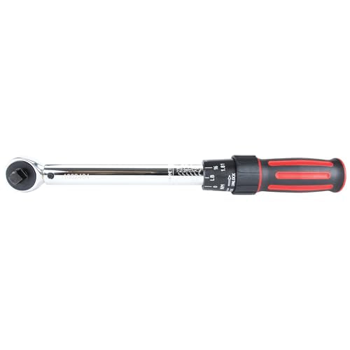 Performance Tool M197 3/8-Inch Drive Torque Wrench 250 inch/lb. - Dual Scale, Audible Click, Precision Ratchet 3/8" Dr. Click Style (30-250 in/lbs)