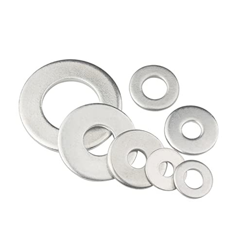 M18 x 34mm OD Flat Washer, 18-8 (304) Stainless Steel Washers Flat, 10PCS M18/304 Silver