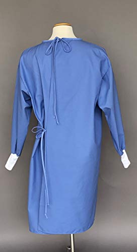 Avery Hill Medical PPE Reusable Isolation Gown Level 1 for Dentists, Hygienists, Doctors, Nurses and Medical Personnel - Blue - Medium Medium (5'2" - 5'7" 110 - 160 lbs)
