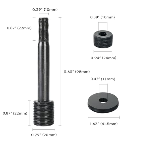 7/16"-20UN, 3/4"-16UN Draw Stud Thread Pull Rod with Lock Cap and Gasket, Replacement for 10T and 15T Hydraulic Knockout Punch Set, Work with Hydraulic Driver Conduit Punch and Dies 7/16"-20UN, 3/4"-16UN Draw Stud