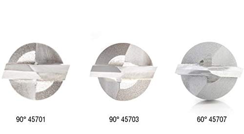 Amana Tool - 45707 Carbide Tipped "Zero Pt." V-Groove 60 Deg x 1/2 Dia x 9/16 x 1/4" 1/2 Dia x 9/16 x 1/4"
