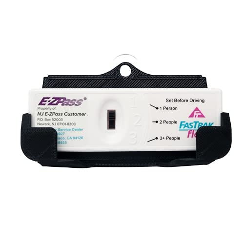 EZ Pass Holder | Fastrak Holder - 1 Pack - 3 Point Mount - Black - Toll Transponder Holder for New and Older Sizes - Toll Transponder Holder for new and older sizes