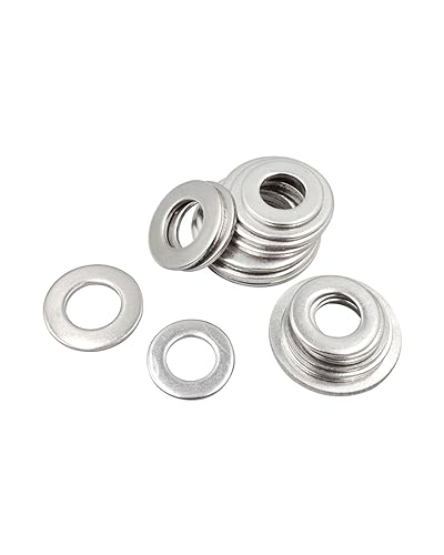 IMScrews M10 304 Stainless Steel Flat Washers for Bolts and Screws - Pack of 100 - Durable Hardware Essentials
