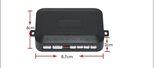 Car Reverse Backup Parking Sensor Radar System, Buzzer Beeps, Detection Distance:30~150CM, Waterproof Sensors (22mm Diameter 2.3M Cable) 4 Packs X60D (White) White