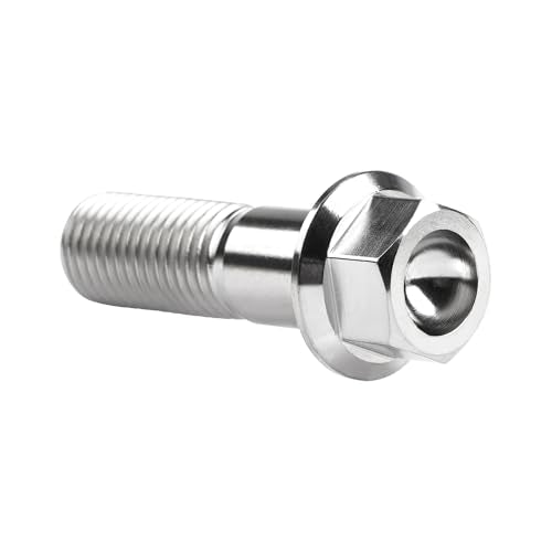 Titanium Bolt Hex Small Flange Head M12x40mm Pitch 1.25, Silver