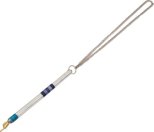 Yair Emanuel Torah Pointer Yad For Jewish Scroll - Anodized Aluminum Torah Pointer Rings Blue (TPB-2)