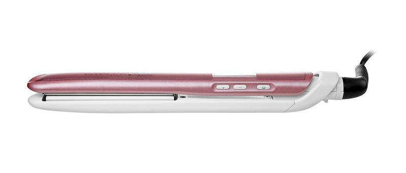 Remington Hair Straightener, Advanced Ceramic Coating, 110mm, Rose Pearl | Long 110mm Floating Plates, LCD Screen, 150-235°C Range, with elegant rose pearl finish, Storage Pouch Included