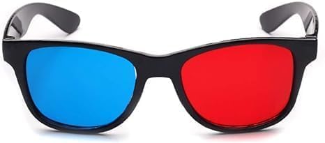 1Pc 3D Glasses,3D Viewing Glasses,Universal TV Movie Dimensional Video Frame 3D,DVD Game 3D Style,Televisions Accessories, Weightlight Simple Design (Red and Blue)