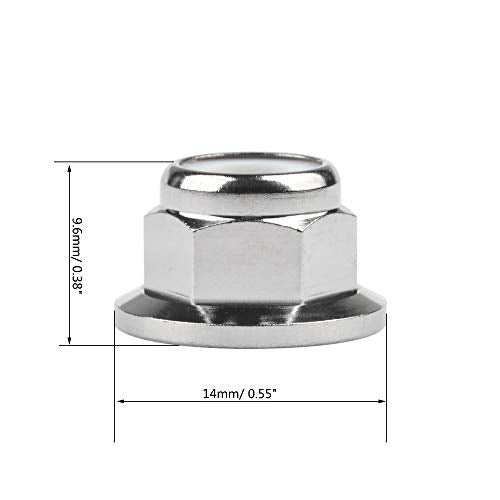 Titanium Nuts Flange Nylon Lock Nut Pack of 6 (M6 Pitch 1.0mm) M6 Pitch 1.0mm