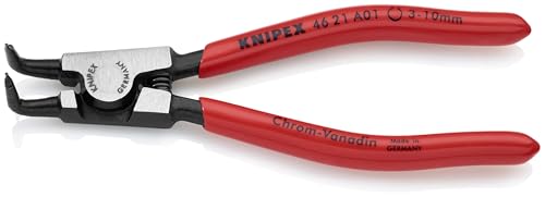 KNIPEX Tools - Circlip Pliers, External, 90 Degree Angled, Forged Tip, 1/8"-25/64" Shaft Dia. (4621A01), 5.00, Black 5-Inch Classic