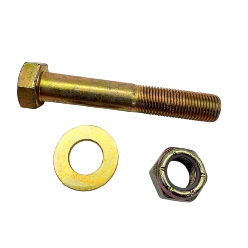 1/2"-20 x 3 Grade 8 Bolts (4-Pack) – Heavy-Duty Hex Bolts with Flat Washers & Nylon Lock Nuts – High-Strength SAE J429 Anti-Vibration 3.0" UNF Fine Thread