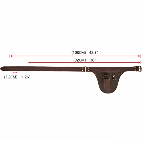 TOURBON Leather Tool Belt Gardener Florist Farmer Tools Holster Waist Pouch