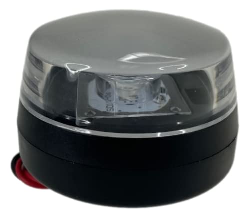 Pactrade Marine Boat WakeTower All Round Anchor Light LED Navigation Light Bimini Lights Nature White PC Plastic Housing Black Wake Tower Signal Light 120 Degrees Beam Angle Surface Mount