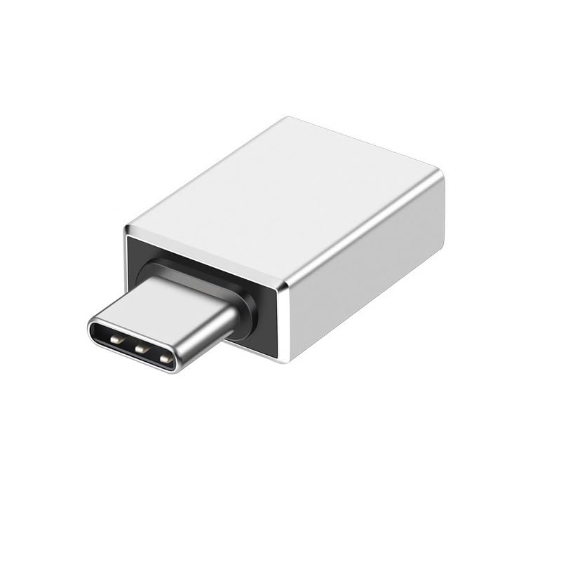 USB C to USB Adapter 1 Pack,USBC Male to USBA 2.0 Female Adapter,Type C Thunderbolt 4 OTG Converter for Apple MacBook Pro,Mac Book,iPad,Microsoft Surface Go,Samsung Galaxy S26,iPhone 17 17e(Silver)