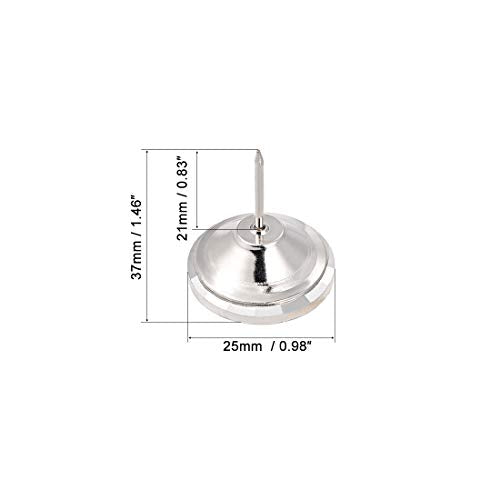 uxcell Crystal Upholstery Nails Tacks, 25mm Dia Head 21mm Length Shank for Furniture Sofa Headboards, 30 Pcs 25mmx21mm