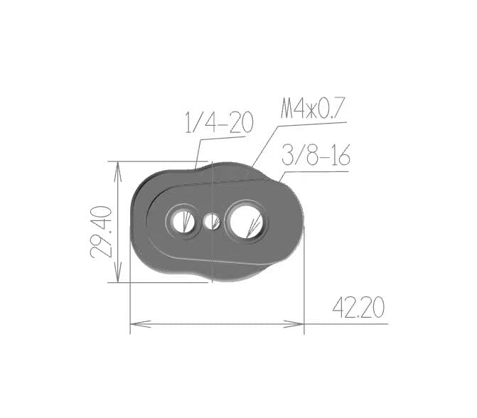 Mini Quick Release Plate System with 3/8 Screws M3 for Camera Monitors, Arms, Accessories, Microphones, Key Lights (Black) Black