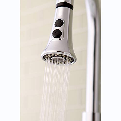 Kingston Brass Gourmetier KDH8721 Pull-Down Kitchen Faucet Sprayer, Chrome