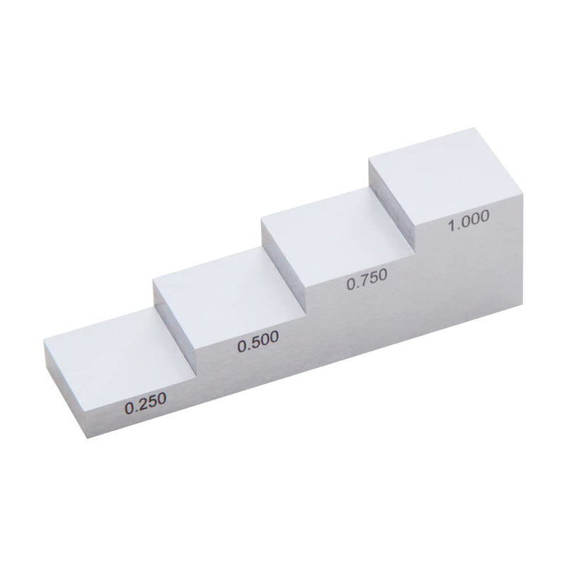 YUSHI 4 Step 0.250'' 0.500'' 0.750'' 1.000'' Test Calibration Block 1018 Carbon Steel for Thickness and Linearity Calibration in UT