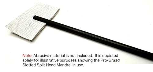 8” Slotted Mandrel 1/4” Shank & Body, Split Head Mandrel 8" Slotted Mandrel