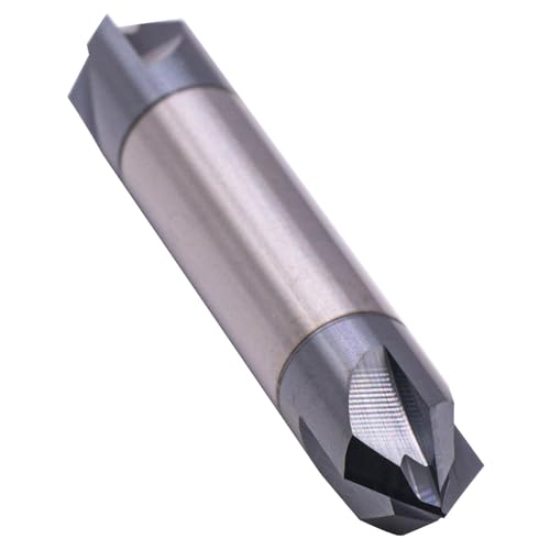 1/2" 4 Flute 90° Solid Carbide Chamfer End Mill, Double End, AlTiN Coated 4 flute 1/2"