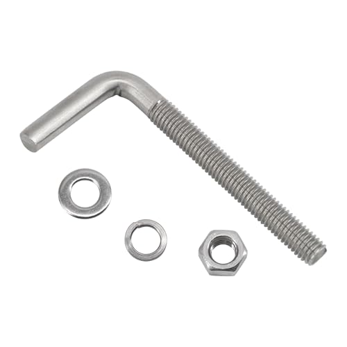 (30 Pieces) M5x50mm L Shaped Threaded Bolt Kits 304 Stainless Steel Foundation Anchor Bolts Square Screws Hooks For Hanging M5x50mm(30 Pieces)