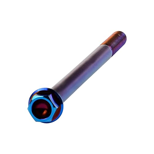 Titanium Ti Flange M6 Bolt Screw (Blue, M6x100mm) Blue