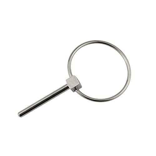 Stainless Steel 316 Lynch pins Linch Pin Dia 4.3mm(3/16in) x L 43mm(1-2/3in) with Ring 6pcs