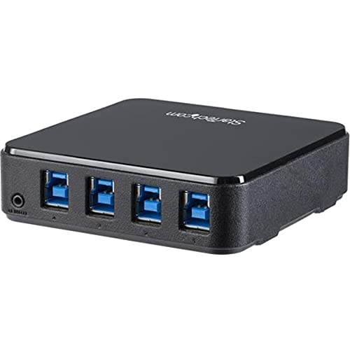 StarTech.com USB 3.0 Peripheral Sharing Switch - 4 USB 3.0 (5Gbps) x 4 Computers - Mac / Windows / Linux - USB A/B Switch - USB Switch (HBS304A24A) 4 Computers – 4 Devices