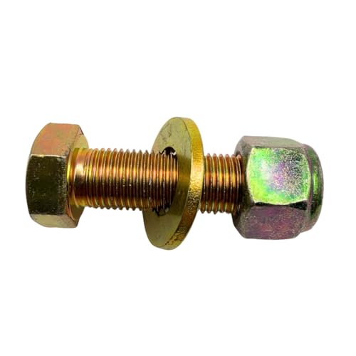1/2"-20 x 1-1/2" Grade 8 Bolts (4-Pack) – Heavy-Duty Hex Bolts with Flat Washers & Nylon Lock Nuts – High-Strength SAE J429 Anti-Vibration 1.5" UNF Fine Thread