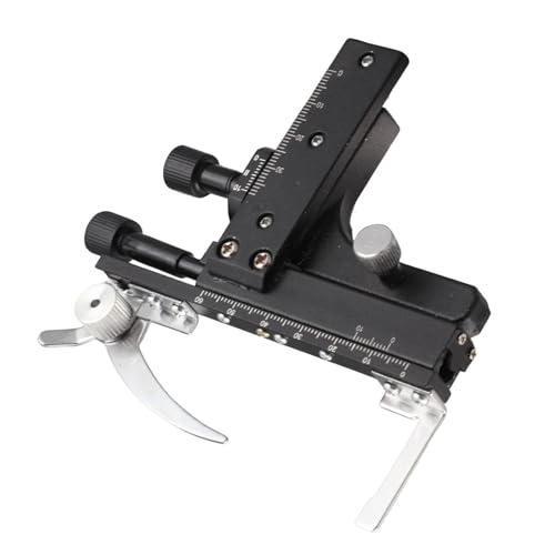 Microscope Moveable Stage,Attachable Caliper Vernier with Scale Microscope Attachable Mechanical Stage X-Y High-Precision Vernier Biological