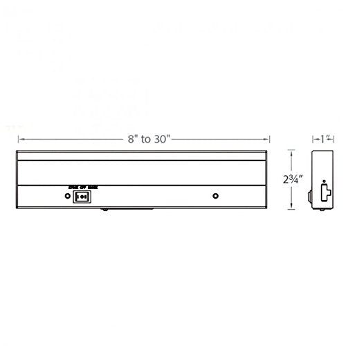 WAC Lighting BA-ACLED8-27/30BZ Duo ACLED Dual Color Option Bar in Bronze Finish; 2700K and 3000K, 8 Inches Brzone