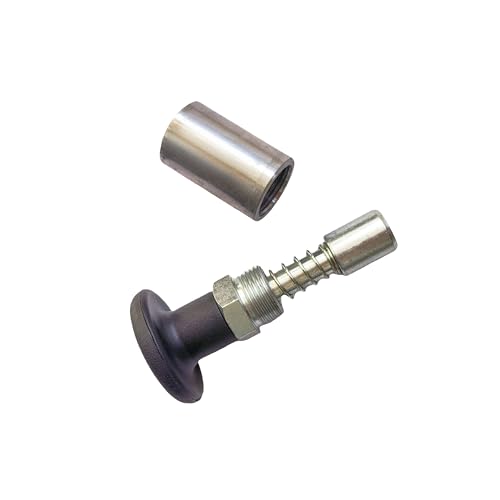 Handle Spring-Loaded Pull pins, Welded Barrel Pull Rod knobs, Screw Locks, Steel Spring plungers/Dowel pins (2, Dia:1/2in.-Black) 2