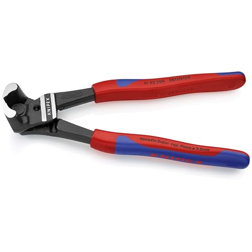 KNIPEX - 61 02 200 Tools - High Leverage Bolt End Cutting Nippers, Multi-Component (6102200) Pliers