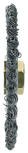 Weiler 08756 Roughneck Jr. 5" Root Pass Weld Cleaning Brush, .020" Steel Wire Fill, 5/8"-11 Unc Nut, Made in the USA Pack of 1