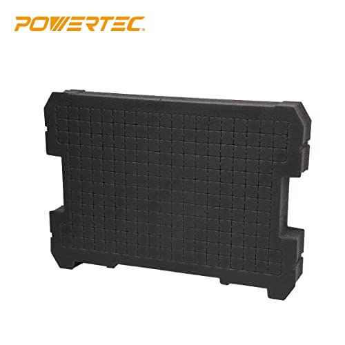 POWERTEC 2PCs Tool Box Foam Insert, Pluck Foam Tool Organizer for DEWALT DWST88801 TSTAK System, Customizable Insert for Tool Case Fits DWST17808, DWST17807, DWST17805 (71585-P2)