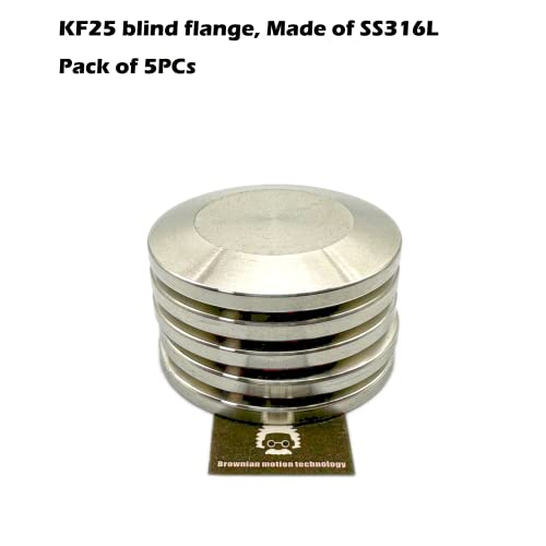 KF25 NW25 ISO-KF25 Flange Cap Flange Blind Flange Blank (Pack of 5 PCs, 316L) 316L KF25 5 PCs