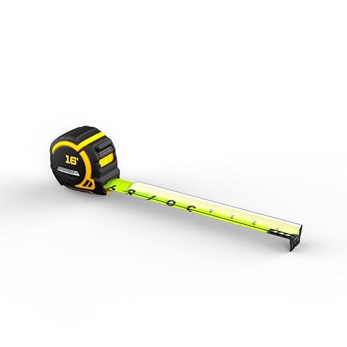 Komelon 16-Ft Contractor TS Wide blade Tape Measure with Backside Printing, Manual Lock, Long Standout (93416) 4.9 m WIDEBLADE - 16FT