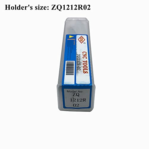 1/2" 3/8" Indexable Lathe Grooving Parting Holder with 10 Pieces GTN- SP200 Heavy Duty Nickel Plated ZQ1212R02 Right -Hand Cut Off Tool Carbide Inserts (1/2" ZQ1212R02 with 10pcs Inserts) 1/2" ZQ1212R02 with 10pcs inserts