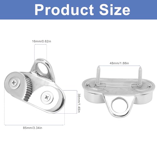 Ymiko 316 Stainless Steel Cam Cleat, Proof Rope Cleats for 5‑15mm Ropes, Boat Hardware for Sailboat Kayak Canoe Dinghy