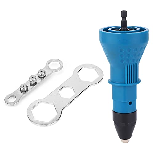 Electric Rivet Nut Adapter Efficient Riveting Tool for DIY Enthusiasts with Electric Drill (Blue) Blue