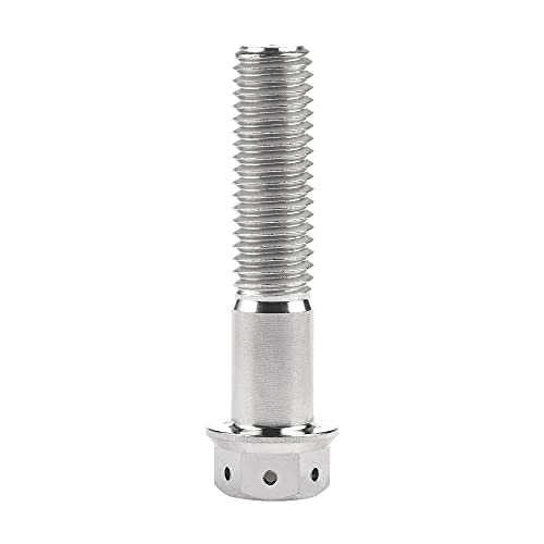 Titanium Flange Bolt M10 (M10x45mm Pitch 1.25mm, Silver) M10x45mm Pitch 1.25mm