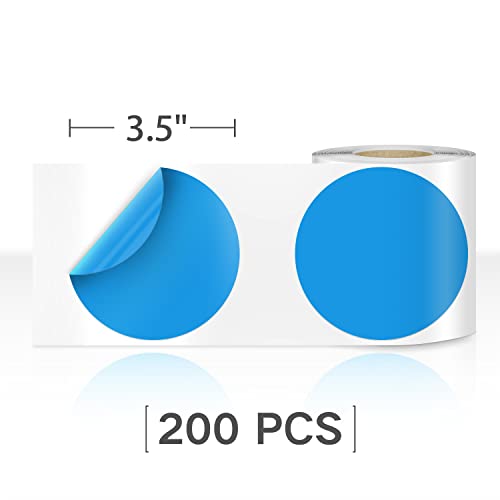 EVQ Blue Dot Shaped Floor Marking Tape 3.5 Inch Vinyl Sticker 200 PCS 3.5" Diameter