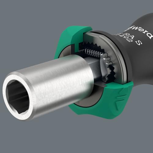 WERA - 05051492001-838 RA S Bitholding Screwdriver with Ratchet functionality, 1/4", 1/4" x 102 mm Classic