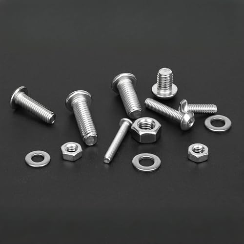 630 Pcs M3 Screws Assortment Kit, M3x6mm/8mm/10mm/12mm/16mm/20mm/25mm/30mm, Metric Hex Button Head Socket Cap Screws Nuts Washers Kit with Wrench, 304 Stainless Steel M3 630 Pcs
