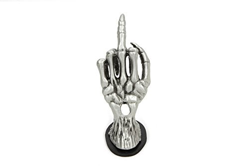Skeleton Hand Fender Ornament for Harley Davidson Silver Patina 48-0246